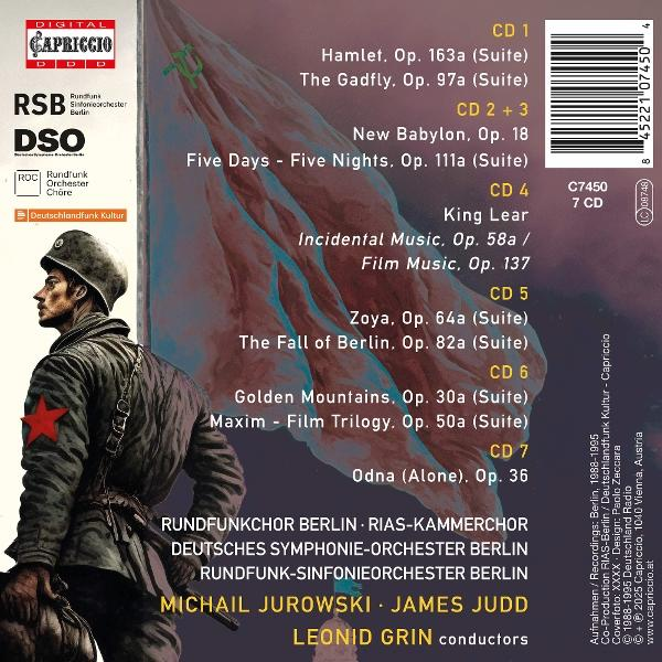 CD-Cover mit Soldat in Uniform mit rotem Stern. Rote Fahne und Text über Musik im Hintergrund.