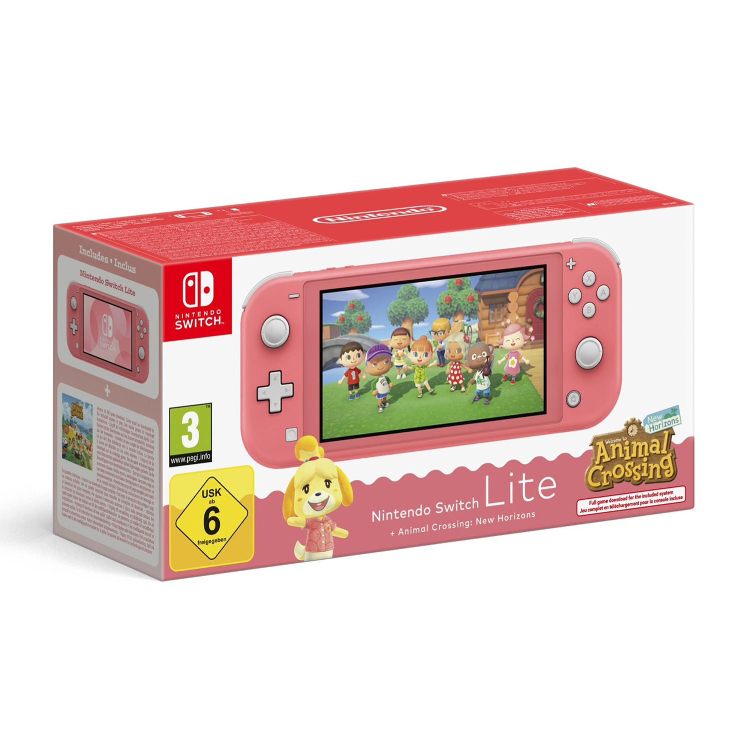 NINTENDO Lite + ACrossing , Corallo