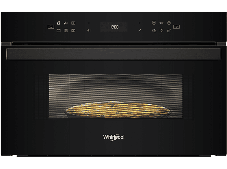 Kuchenka mikrofalowa z grillem do zabudowy WHIRLPOOL WMD6O4TB Crisp Steam&Boil 1000W 31l Czarny