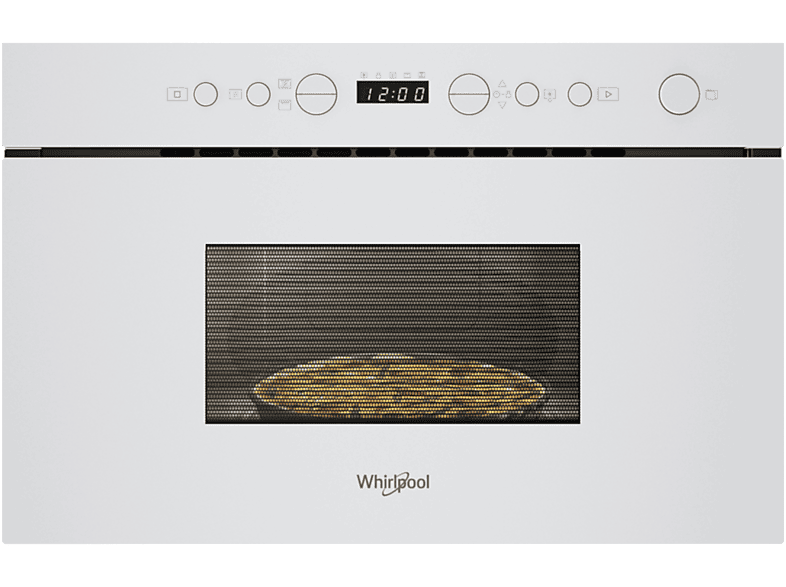 Kuchenka mikrofalowa z grillem do zabudowy WHIRLPOOL WMN14BW Crisp 750W 22l Biały
