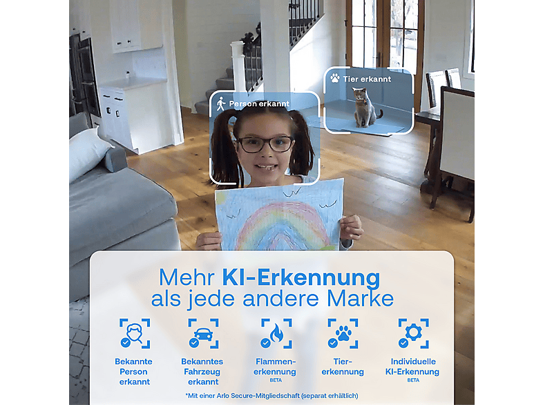 Thumbnail - ARLO Essential 3 2K-Innenkamera, 2er Set, Überwachungskamera Set