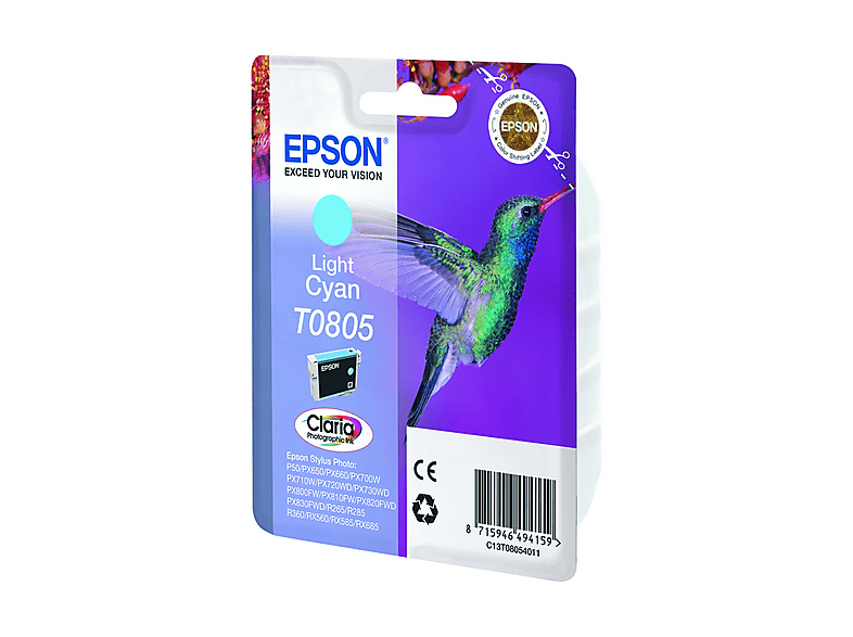 Cartuccia Epson Colibrì (T0805) Ciano chiaro