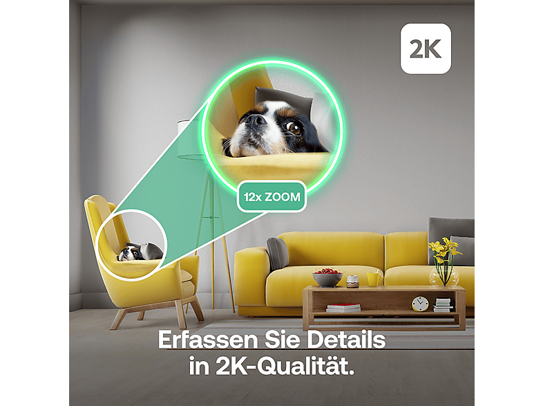 Thumbnail - ARLO Essential 3 2K PTZ-Innenkamera, 2er Set, Überwachungskamera Set