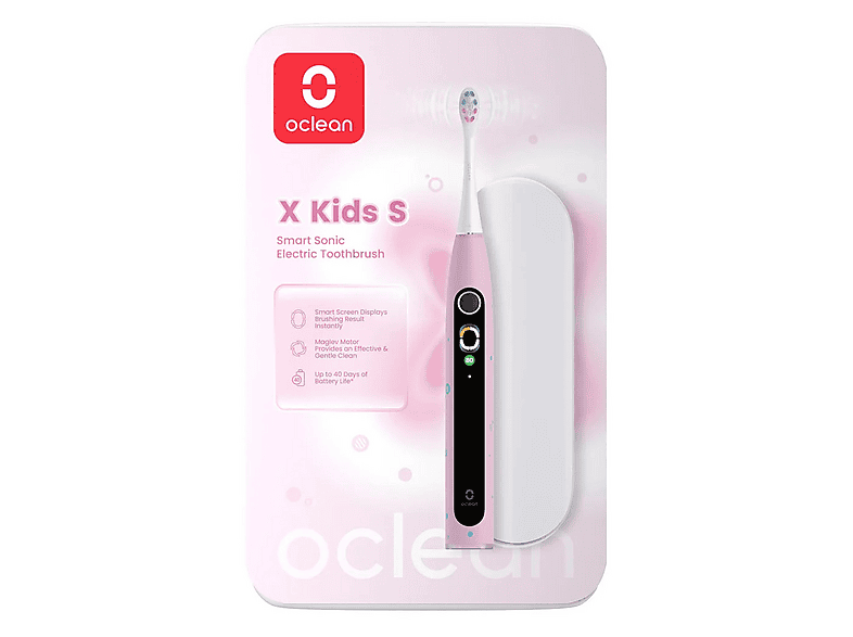 Szczoteczka soniczna OCLEAN X Kids S Różowy + etui – zdjęcie 3