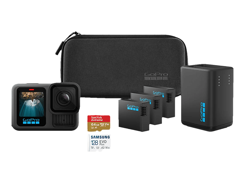 GOPRO HERO 13 Extra-Power-Bundle 128 GB Actioncam , WLAN, Touchscreen ...