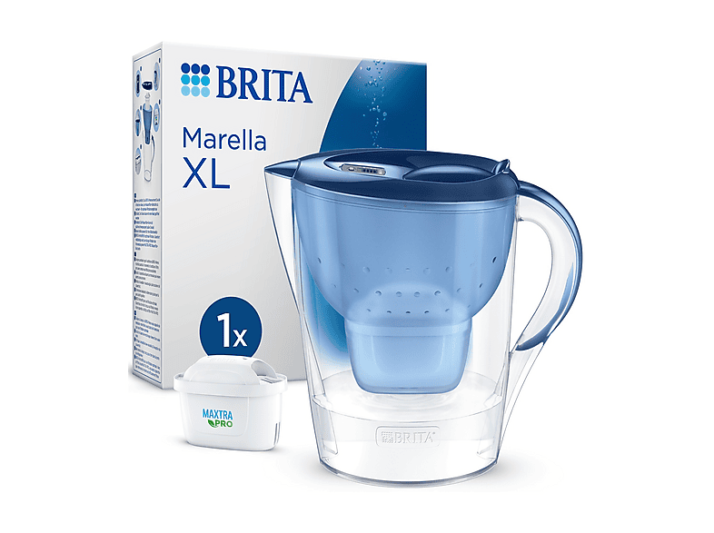 Brita Caraffa filtrante acqua Marella XL (3.5L) incl. 1 x filtro Maxtra PRO All-in-1 che riduce cloro, calcare, Pfas e metalli - Eleganza funzionalità