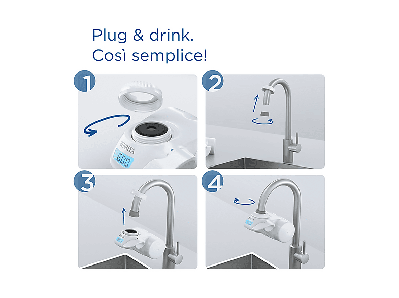 Filtro Per Rubinetto BRITA ON TAP V-MF (600 Litri) - Riduce Cloro, PFAS E Batteri - Foto 4