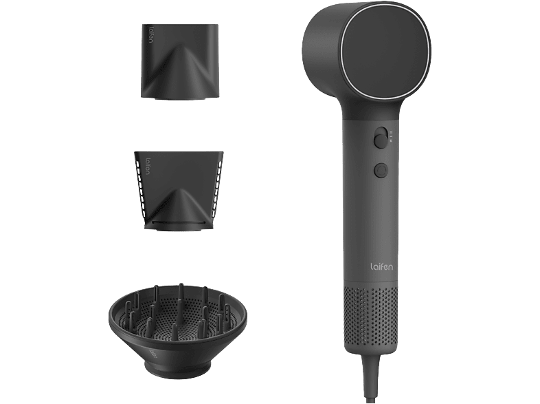 Laifen Neo Föhn - Haardroger Met IONische Technologie 3 Warmtestanden Opzetstukken Shadow Black
