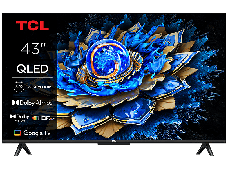 TCL 43T69C TV QLED Google TV 43 pouces 4K UHD