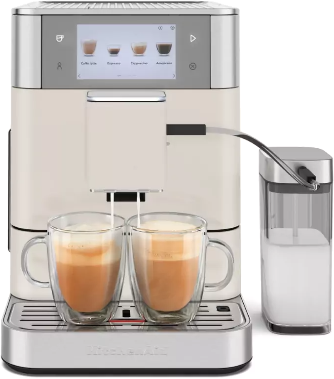 KITCHENAID 5KES8558EPL Eszpresszó kávéfőző növényi tej programmal, KF8 automata - porcelán fehér