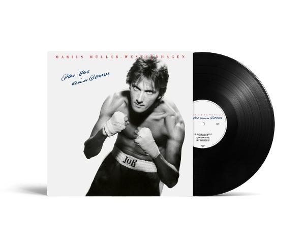 Albumcover. Boxer in Shorts mit 'JOB' darauf. Schallplatte neben dem Cover. Das Album heißt 'Das hier ist ein Jockers'.