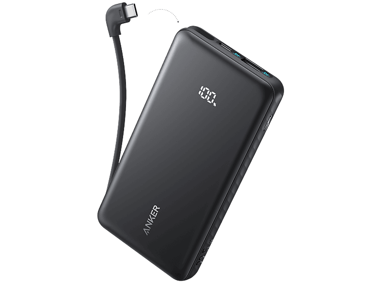 Anker Zolo Batterie Externe 10 000 mAh 22,5W avec câble USB-C intégré