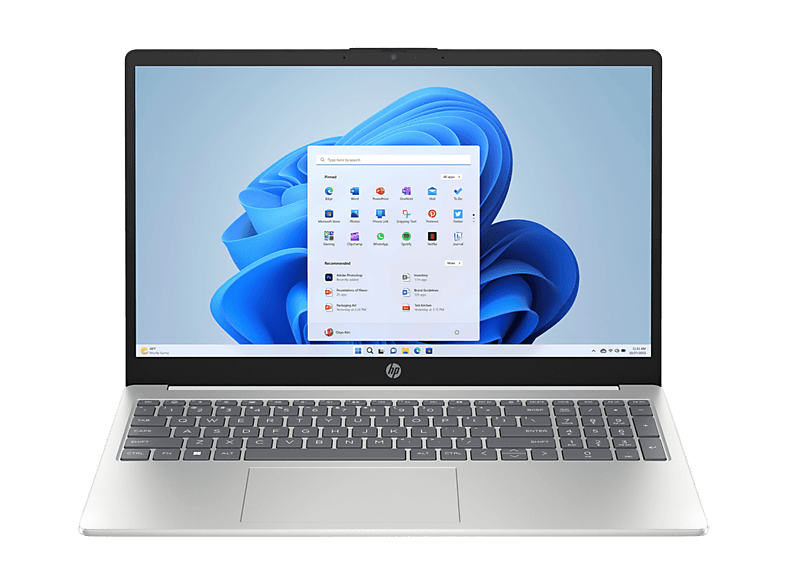 Portátil - HP 15-fc0196ns, 15.6" Full-HD, AMD Ryzen™ 7 7730U, 32 GB RAM, 1 TB SSD, Radeon™ Graphics, Sin sistema operativo, Azul lunar