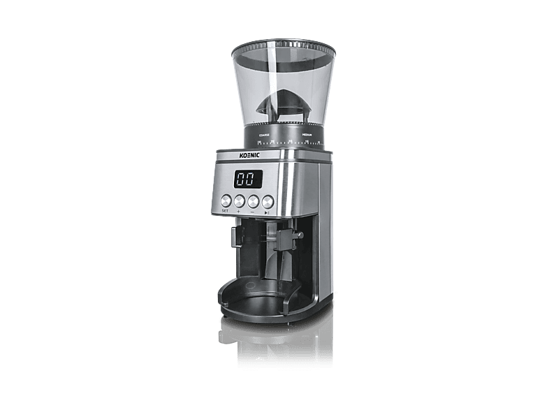 KOENIC KGC 163025 M Kaffeemühle Edelstahl 160 Watt, Kegelmahlwerk