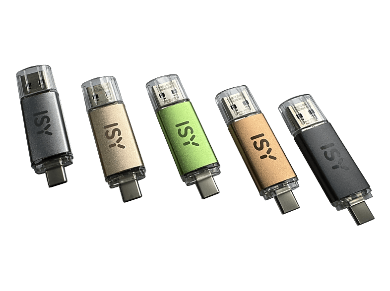 ISY IMU-2900 ALU, 128 GB, 100 MB/s, 5 verschiedene Farben
