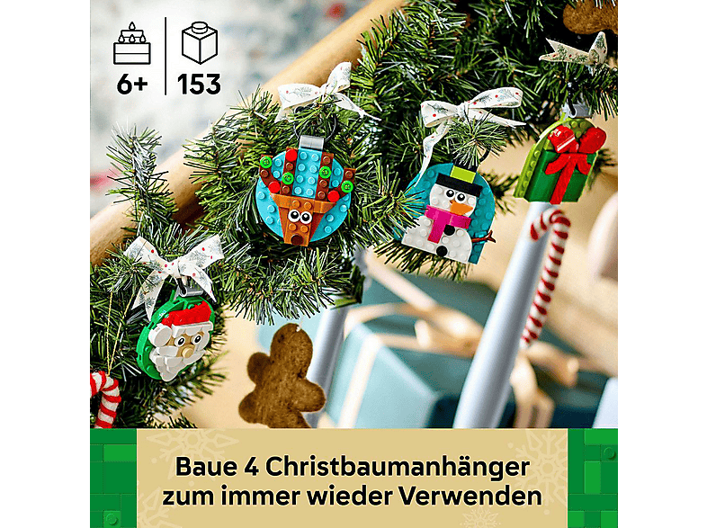 Thumbnail - LEGO Iconic 40744 Verschiedene Christbaumanhänger Bausatz, Mehrfarbig