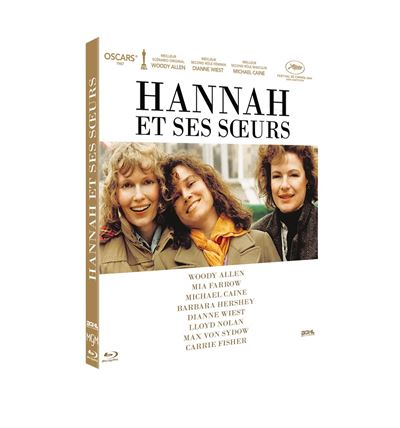 Filmposter "Hannah en haar zusters". Drie vrouwen lachen. Tekst bevat de titel en de cast.