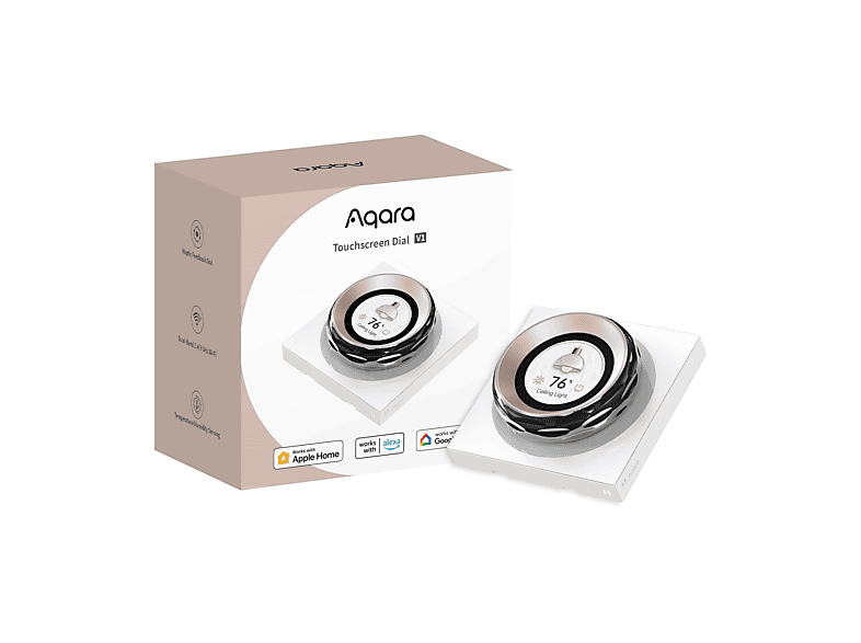 AQARA V1 Touchscreen - Wählrad, Weiß Gehärtetes Glas, Polycarbonat-Acryl-Styrol-Acrylnitril Legierung (PC+ASA-Legierung), Aluminiumlegierung