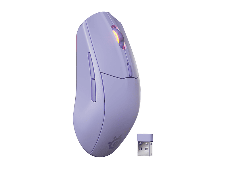 STEELSERIES Rival 3 Wireless Gen 2, Gaming Maus, Lavendel