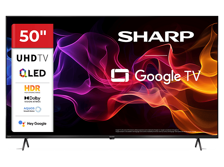 Telewizor QLED SHARP 50HP5465E 50" 4K Google TV Dolby Vision Czarny