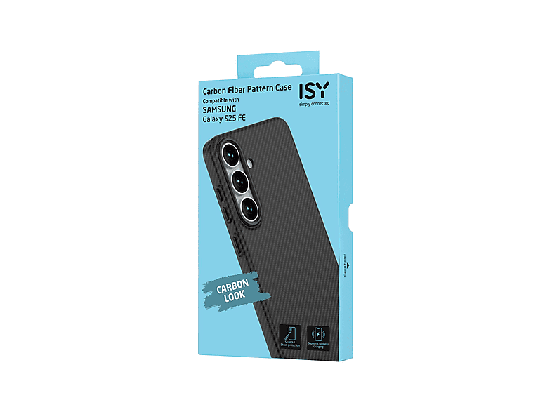 Thumbnail - ISY ISC-3755, Backcover, Samsung, Samsung Galaxy S25 FE, Black Carbon