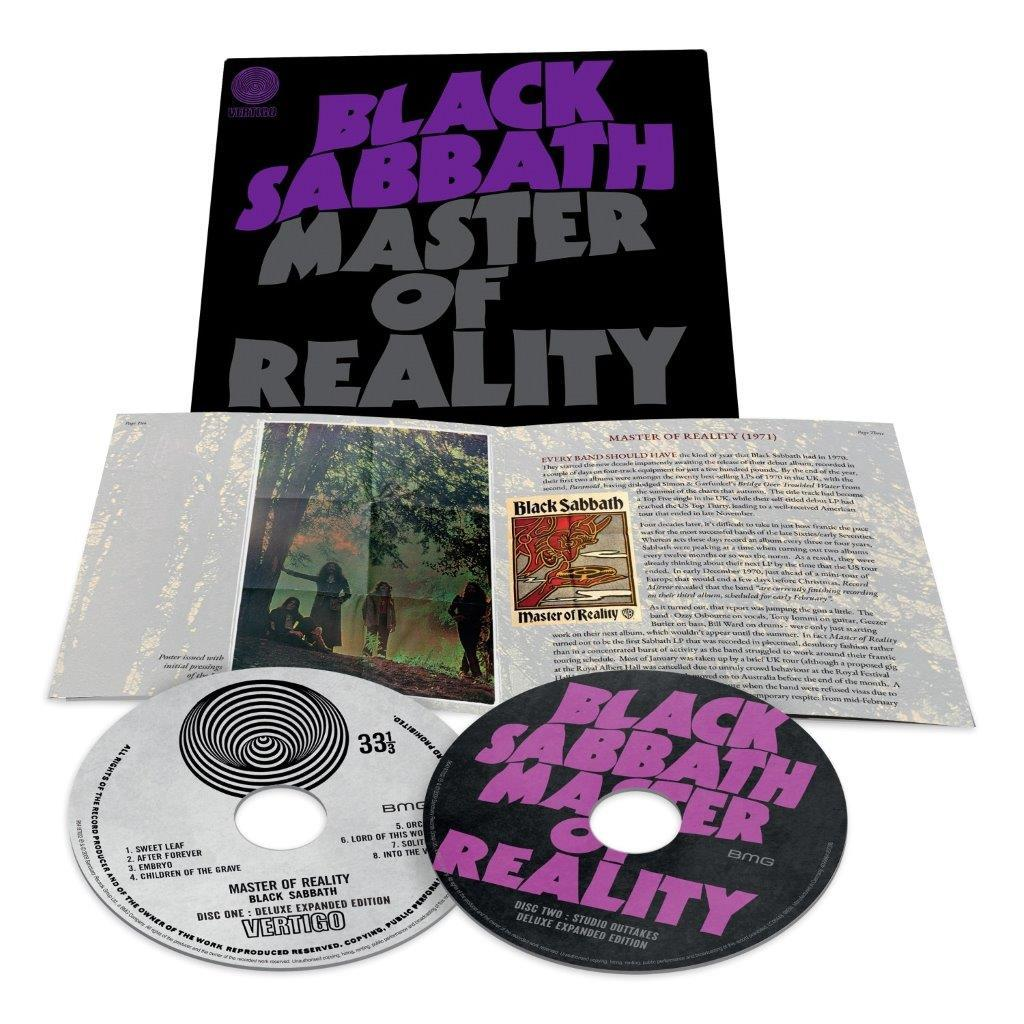 Black Sabbath Master of Reality Deluxe Edition mit zwei CDs und Hülle.