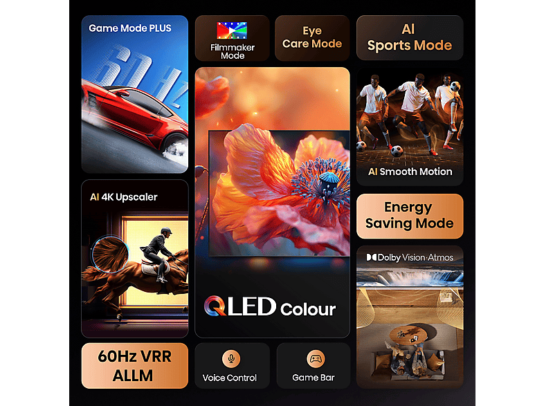 Thumbnail - HISENSE 43E7Q 4K QLED TV (Flat, 43 Zoll / 108 cm, UHD 4K, SMART TV)