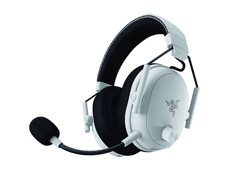 Auriculares gaming - Razer BlackShark V3 Pro, Circumaurales, Bluetooth, Micrófono, 70h Autonomía, Cancelación Activa de Ruido Híbrida, Blanco