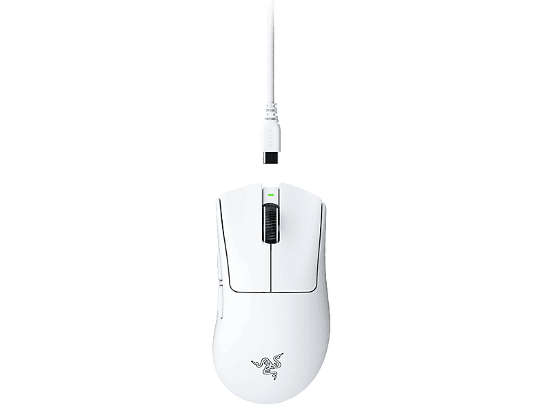 Razer DeathAdder V4 Pro, Inalámbrica, 45000 dpi, Sensor óptico Focus Pro 45K Gen-2, Blanco