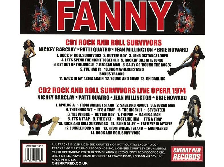 Thumbnail - Fanny - Rock And Roll Survivors (2CD Digi Expanded Edition (CD)