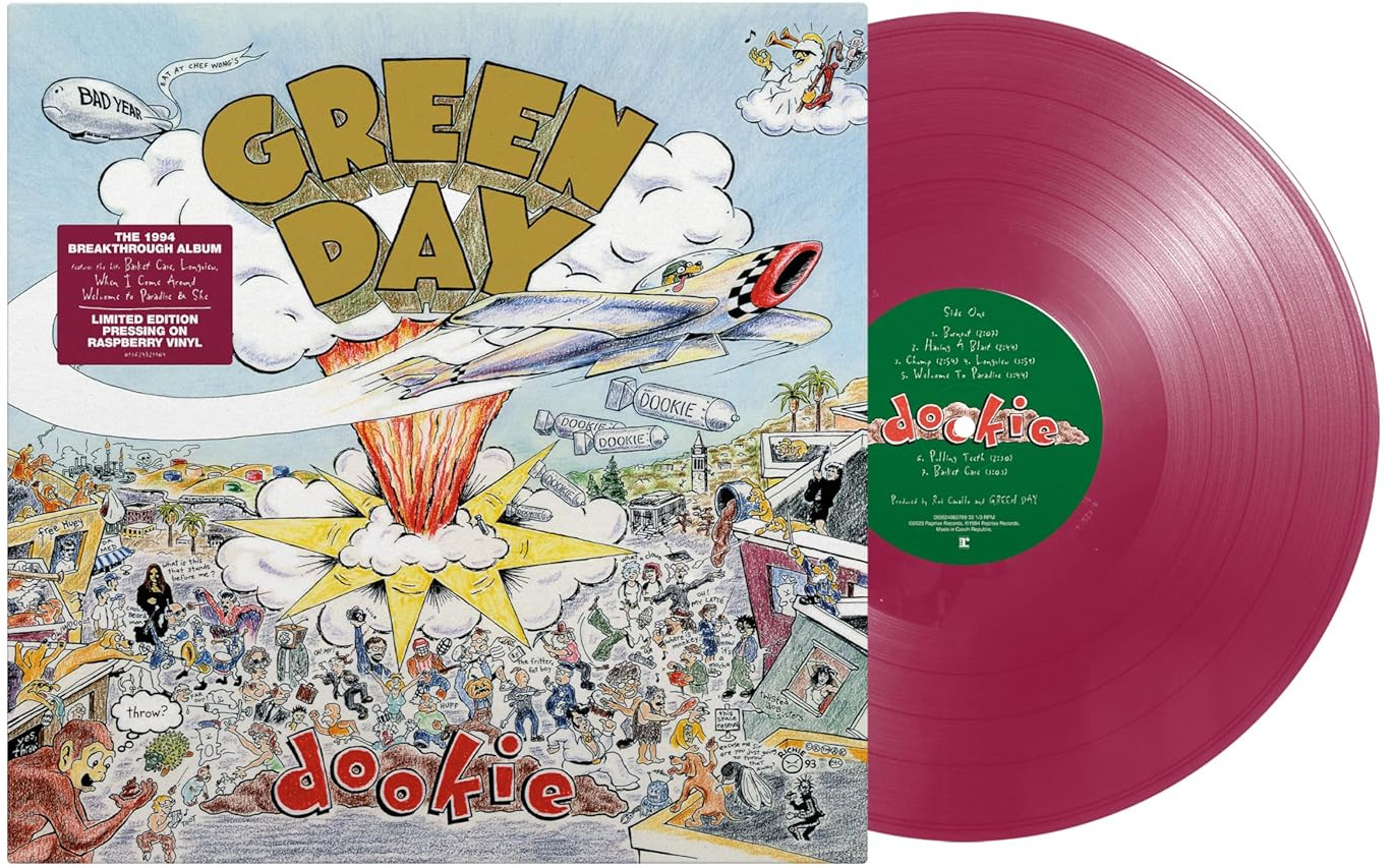 Green Day - Dookie (Limited Raspberry Coloured Vinyl) (Vinyl LP (nagylemez))