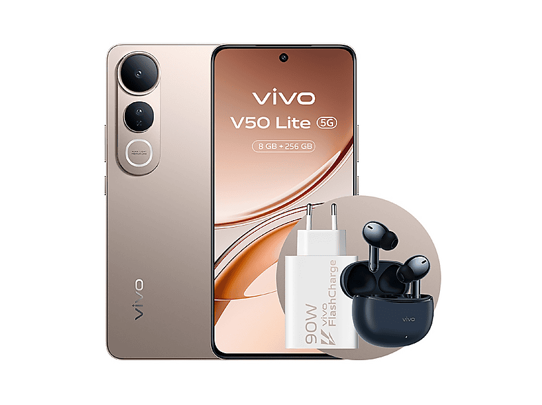 VIVO V50 Lite 5G special pack , 256 GB, GOLD