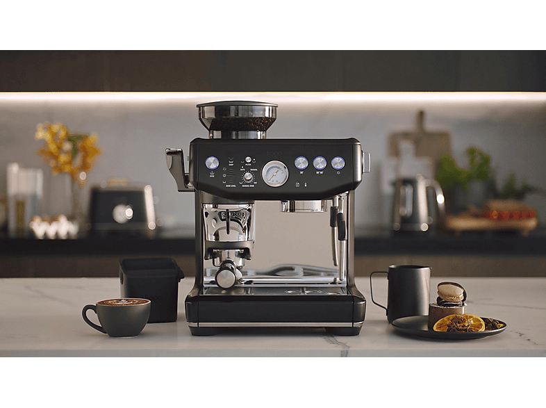 Sage theBarista Express Impress™ Siebträgermaschine (Black Truffle, mit 25 Mahlgradeinstellungen, 1850 Watt, 10 bar) — Foto 3 von 4