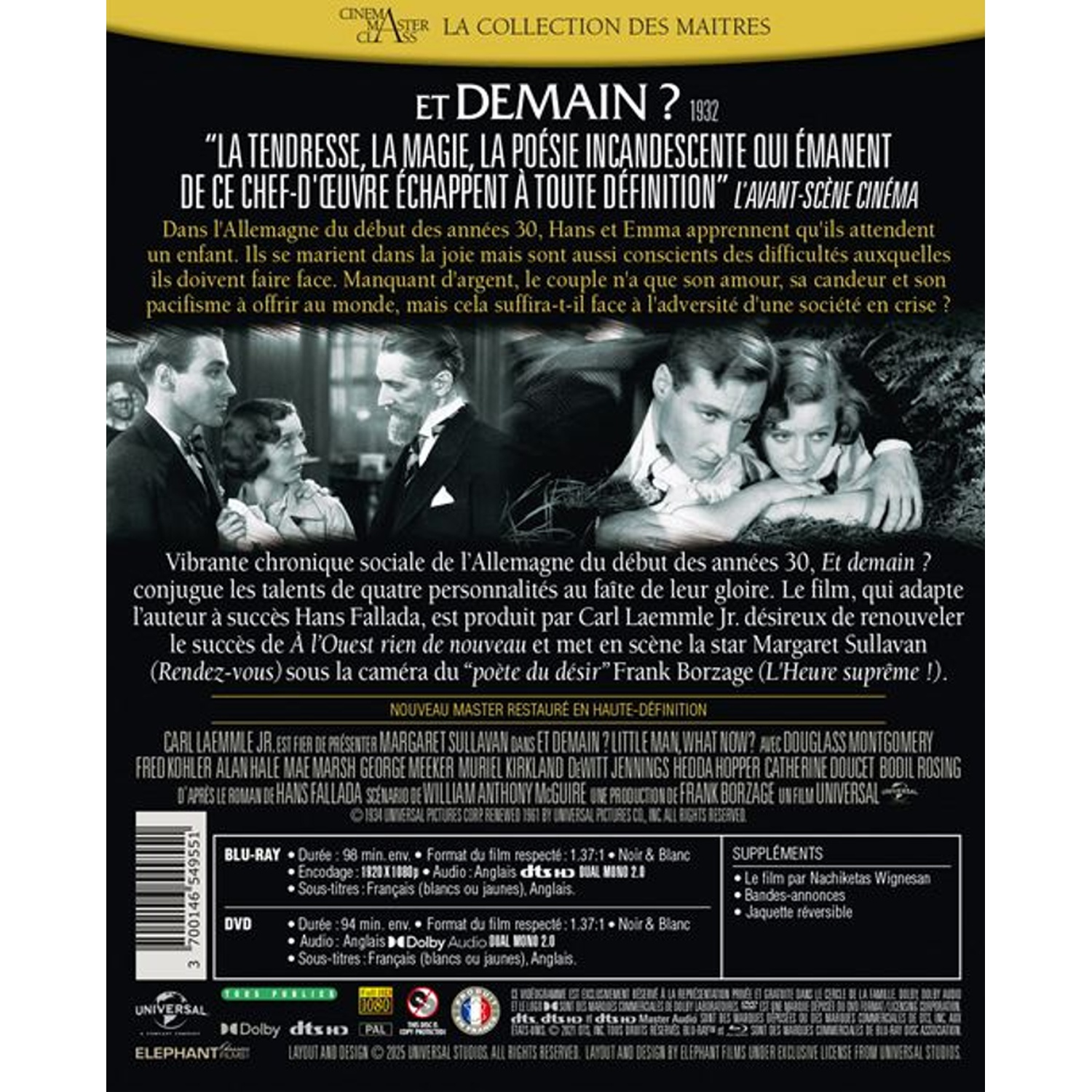 Affiche de film avec des acteurs, texte en français et logo Universal. Film sur l'amour et les défis sociaux.