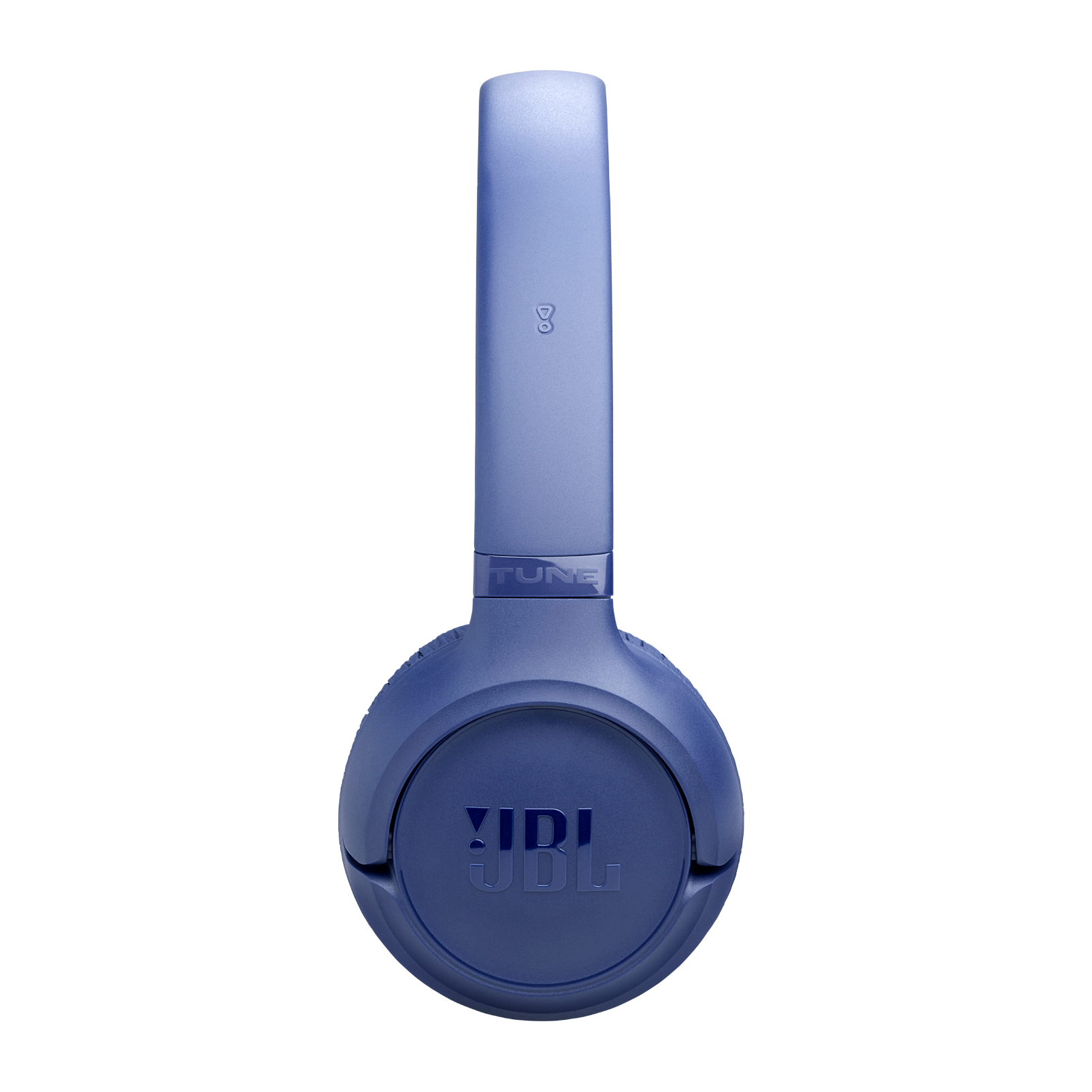 Blaue JBL Tune 760NC Kopfhörer. Das Markenlogo ist sichtbar. Der Hintergrund ist weiß.