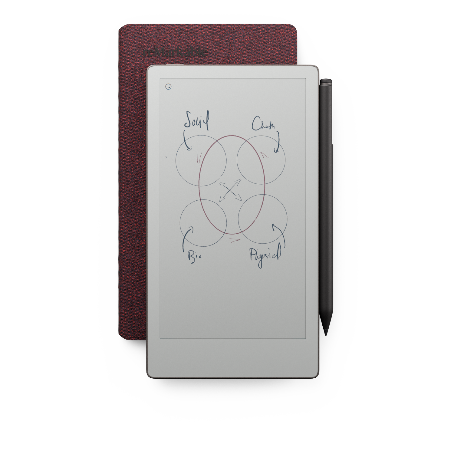 Remarkable Book Folio Mosaic Weave Burgundy Voor Paper Pro Move Beschermhoes