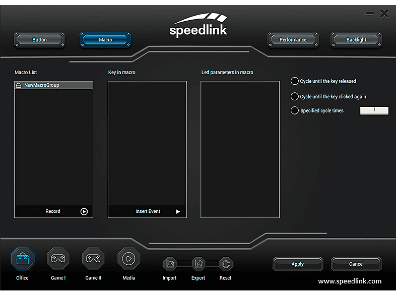 SPEEDLINK DECUS NX RGB Gaming Maus, Rubber Black