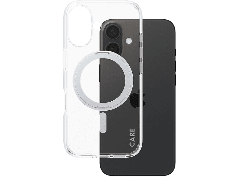 PanzerGlass Care Feature Case mit Kickstand & MagSafe, Backcover, für Apple iPhone 16, Transparent/Silber; Schutzhülle — Foto 5 von 5