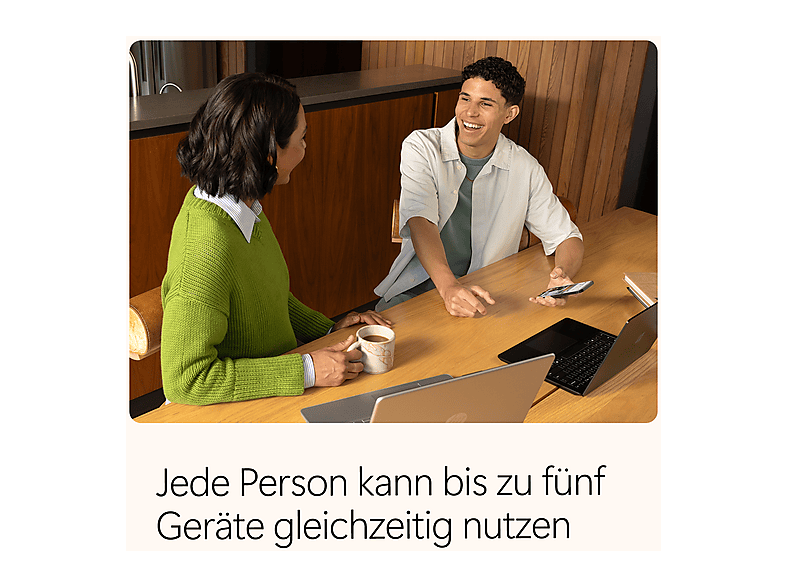 Microsoft 365 Family, 12 Monate für 1-6 Nutzer (je 5 Geräte), 2 TB gemeinsamen Speicher (Pooled Storage) Download Code - Multiplattform [Download Code]; Electronic Software Download — Foto 2 von 3