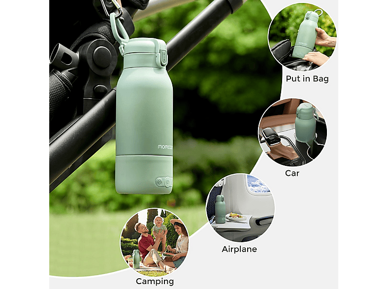 Thumbnail - MOMCOZY Tragbarer Milchwärmer grün