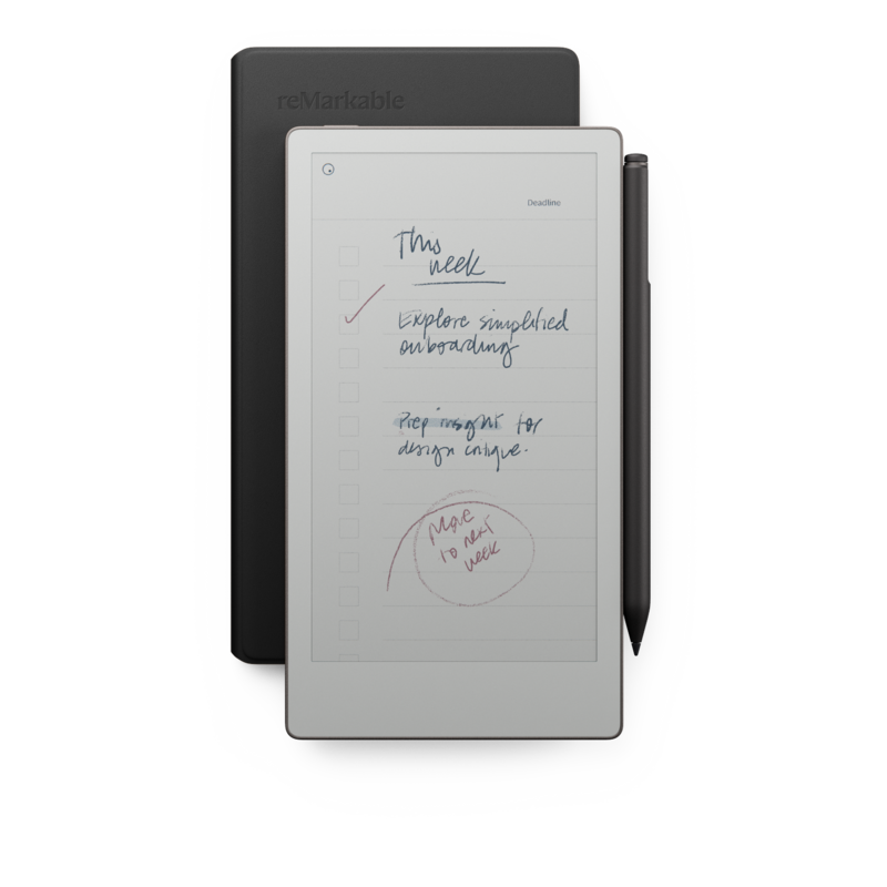 Remarkable Book Folio Premium Leather Black voor Paper Pro Move