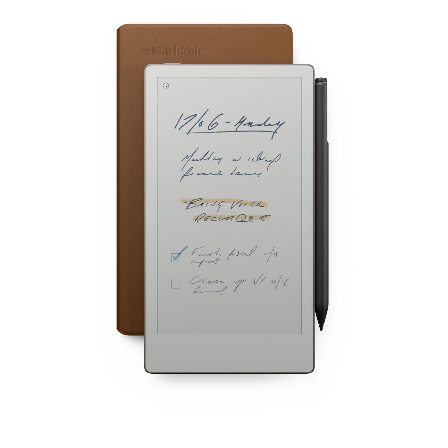 Remarkable Book Folio Premium Leather Brown Voor Paper Pro Move Beschermhoes