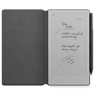 MediaMarkt REMARKABLE Paper Pro Move + Marker Plus + Book Folio Leather zwart Zwart - 7.3 inch inch - 64 GB E-ink-tablet Zwart aanbieding