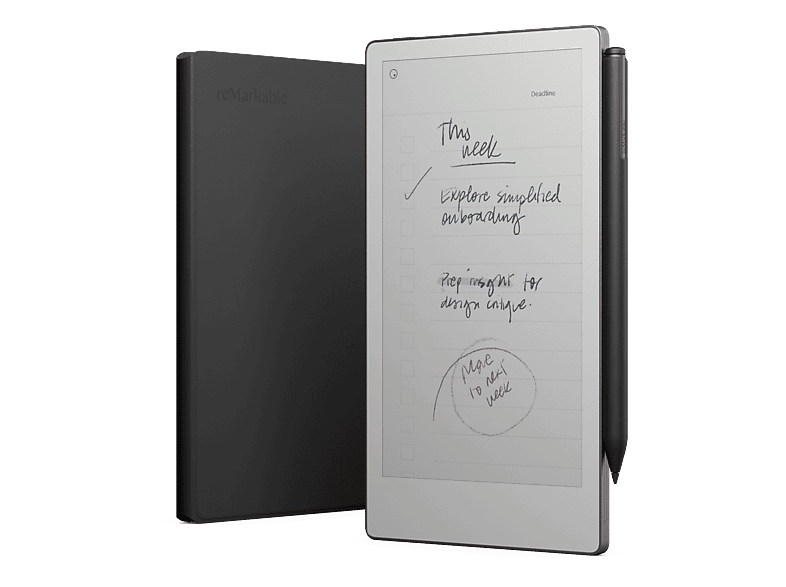 【新品】reMarkable PaperProMove +pen +Folio REMARKABLE Paper Pro Move + Marker Plus + Book Folio Leather zwart