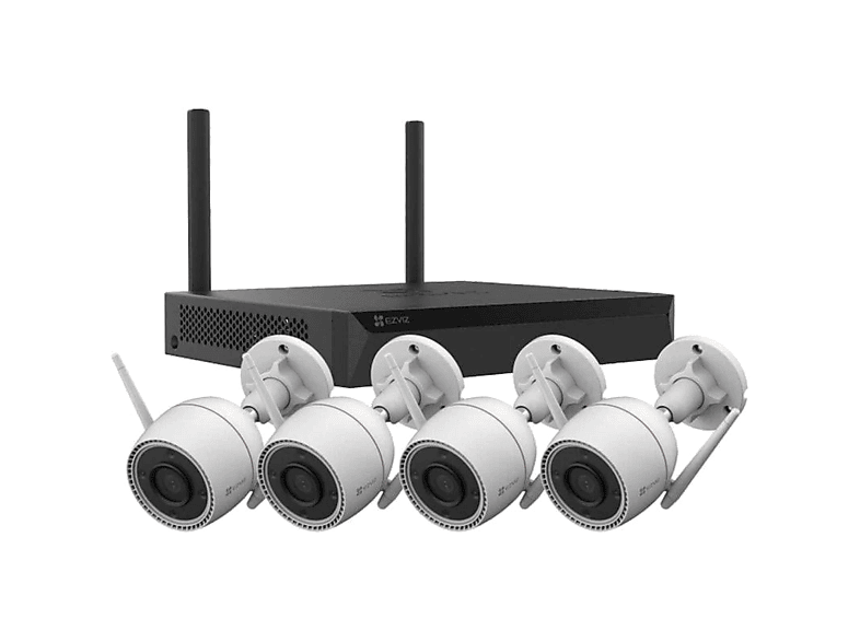 Cámara de vigilancia IP - Ezviz X5S+H3C, DCI 2K, 4 MP, WiFi, Función visión nocturna, CMOS escaneo progresivo 1/2,7”, Blanco