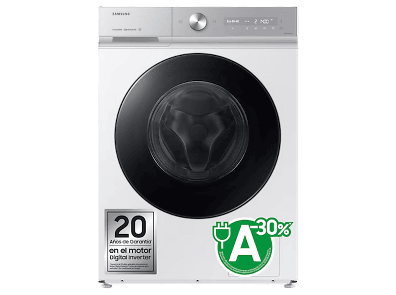 Samsung – Lavadora Samsung 9kg QuickDrive™ Clase A Blanca WW90DB8U95GHU3.