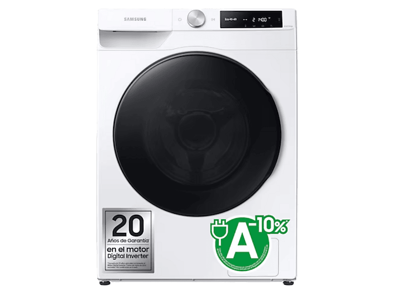 REACONDICIONADO Seminuevo Bueno Lavadora secadora - Samsung WD11DG6B85BEU3, 11kg, 6kg, 1400 rpm, Autodosificación, AI Wash, Air Blanco