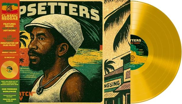 Albumcover mit einem Mann mit Mütze. Eine goldene Schallplatte ist sichtbar. Texte beinhalten "Classic Reggae" und "Upsetter".