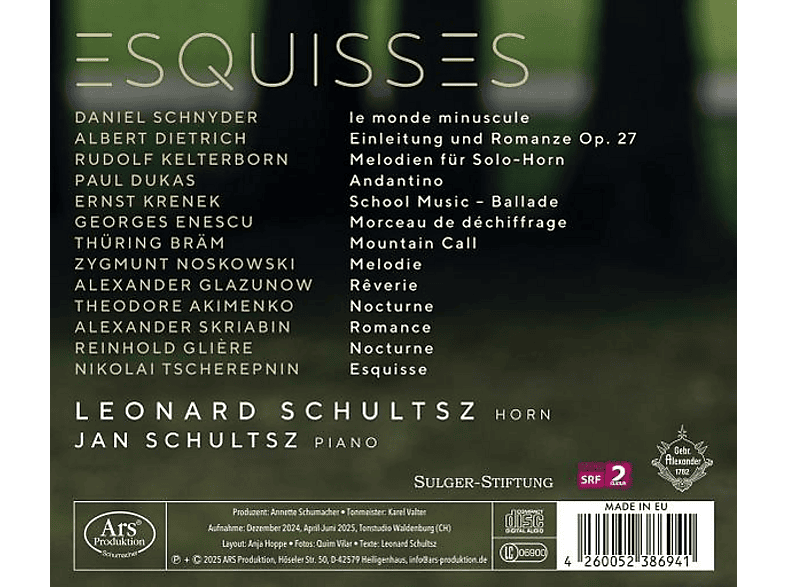Thumbnail - Leonard & Jan Schultsz - Esquisses (CD)