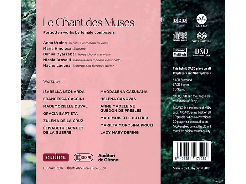 Thumbnail - Urpina/Hinojosa/Oyarzabal/Brovelli/Laguna - Le Chant des Muses (SACD Hybrid)